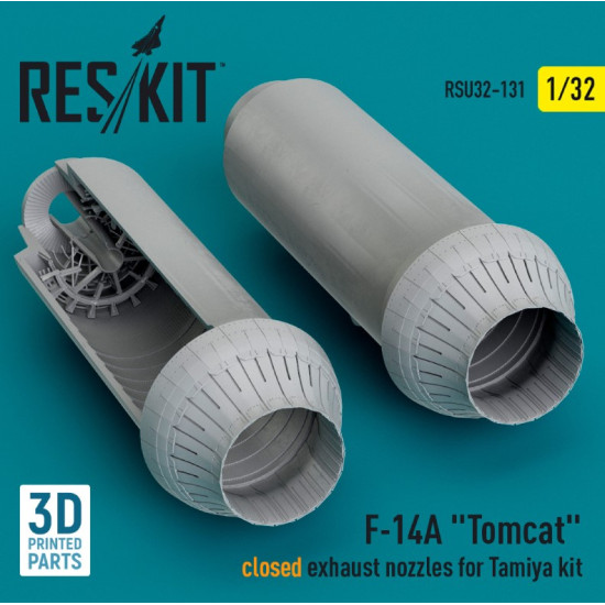 Reskit Rsu32-0131 1/32 F14a Tomcat Closed Exhaust Nozzles For Tamiya Kit 3d Printed