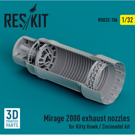 Reskit Rsu32-0156 1/32 Mirage 2000 Exhaust Nozzle For Kitty Hawk Zimimodel Kit 3d Printed