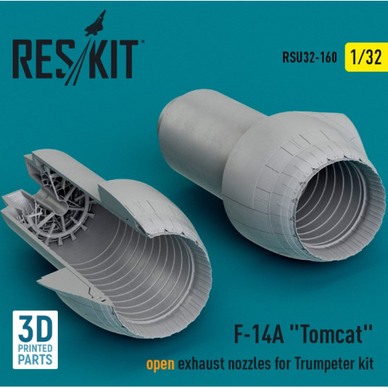 Reskit Rsu32-0160 1/32 F14a Tomcat Open Exhaust Nozzles For Trumpeter Kit 3d Printed