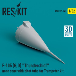 Reskit Rsu32-0168 1/32 F105 G D Thunderchief Nose Cone With Pitot Tube For Trumpeter Kit 3d Printed