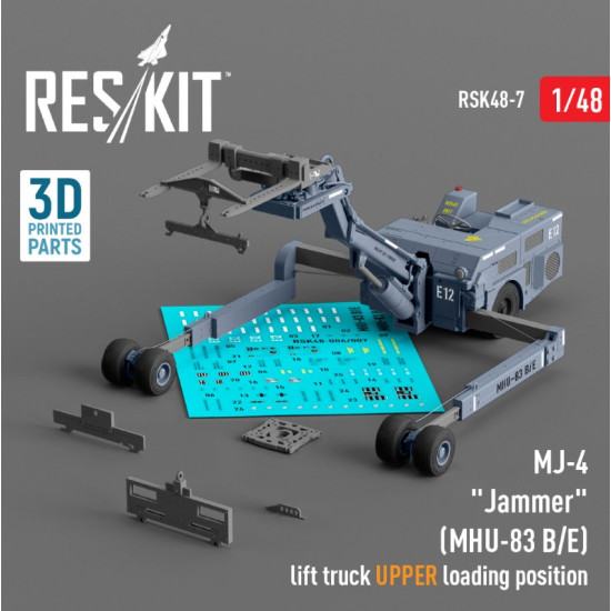 Reskit Rsk48-0007 1/48 Mj4 Jammer Mhu 83 B E Early Lift Truck Upper Loading Position 3d Printed Model Kit