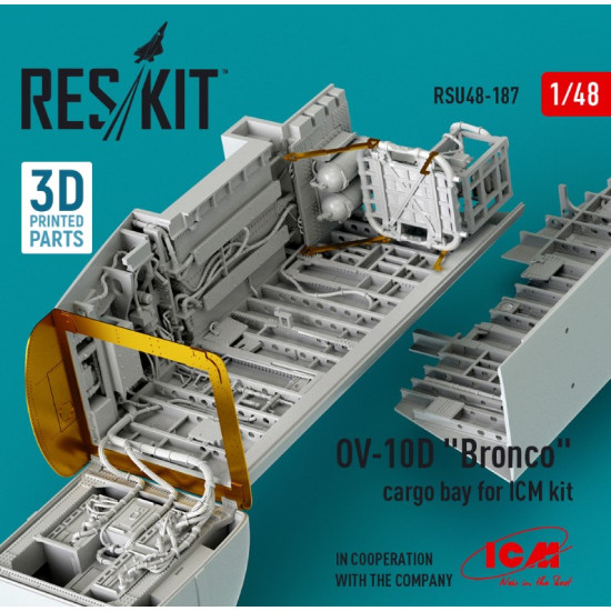 Reskit Rsu48-0187 1/48 Ov 10d Bronco Cargo Bay For Icm Kit 3d Printed