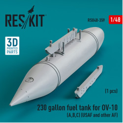 Reskit Rsu48-0359 1/48 230 Gallon Centerline Fuel Tank For Ov10 A B C Usaf And Other Af 1pcs 3d Printed