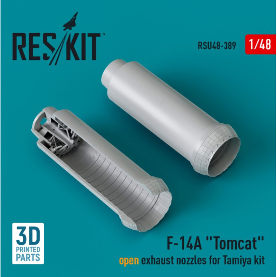 Reskit Rsu48-0389 1/48 F14a Tomcat Open Exhaust Nozzles For Tamiya Kit 3d Printed