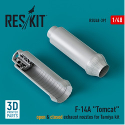 Reskit Rsu48-0391 1/48 F 14a Tomcat Open Closed Exhaust Nozzles For Tamiya Kit 3d Printed