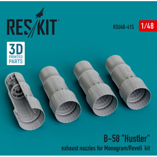 Reskit Rsu48-0415 1/48 B 58 Hustler Exhaust Nozzles For Monogram Revell Kit 3d Printed