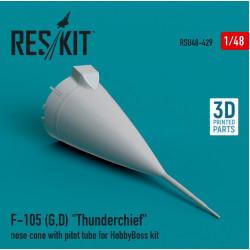 Reskit Rsu48-0429 1/48 F 105 G D Thunderchief Nose Cone With Pitot Tube For Hobbyboss Kit 3d Printed