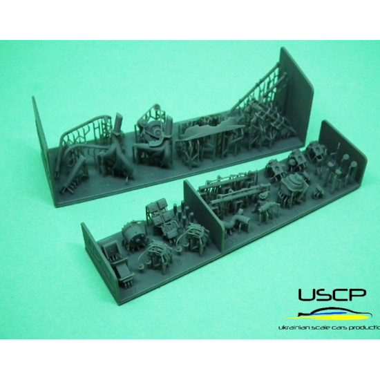 Uscp 24t070 1/24 Aston Martin Db5 Engine Bay Set Super Detail Set