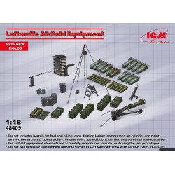 Icm 48409 1/48 Luftwaffe Airfield Equipment Plastic Model Kit