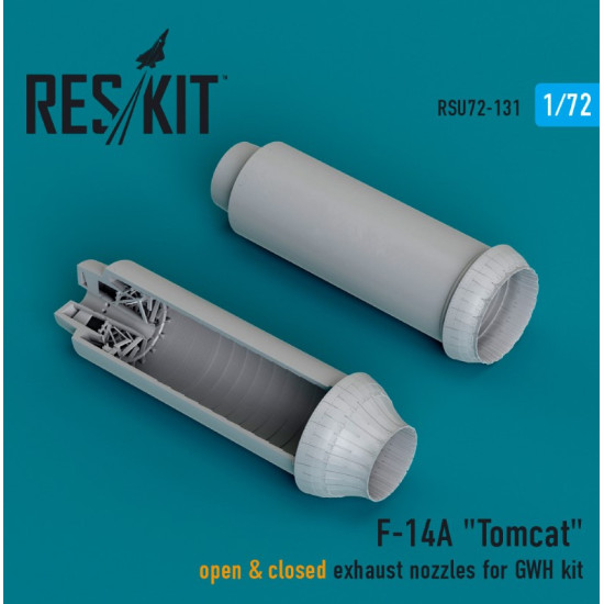 Reskit Rsu72-0131 1/72 F14a Tomcat Open Closed Exhaust Nozzles For Gwh Kit 3d Printed