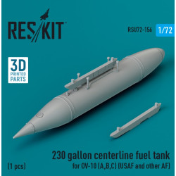 Reskit Rsu72-0156 1/72 230 Gallon Centerline Fuel Tank For Ov10 Abc Usaf And Other Af 1 Pcs 3d Printed