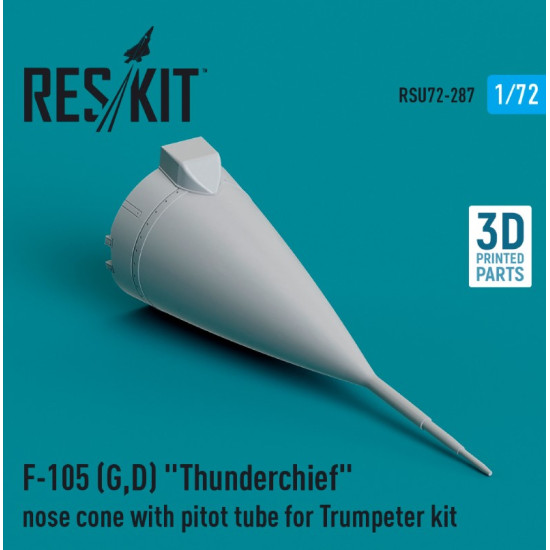 Reskit Rsu72-0287 1/72 F105 Gd Thunderchief Nose Cone With Pitot Tube For Trumpeter Kit 3d Printed