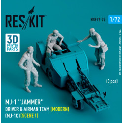 Reskit Rsf72-0029 1/72 Mj1 Jammer Driver Airman Team Modern Mj1c Scene 1 3 Pcs 3d Printed