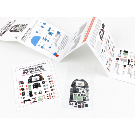 Red Fox Qs-24010 1/24 Hawker Typhoon Mk.ib 3d Acrylic Instrument Panel For Airfix