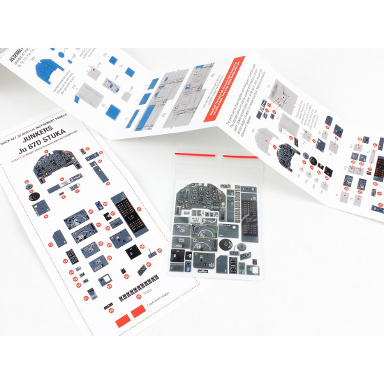 Red Fox Qs-24024 1/24 Junkers Ju 87d Stuka 3d Instrument Panel For Trumpeter Kit