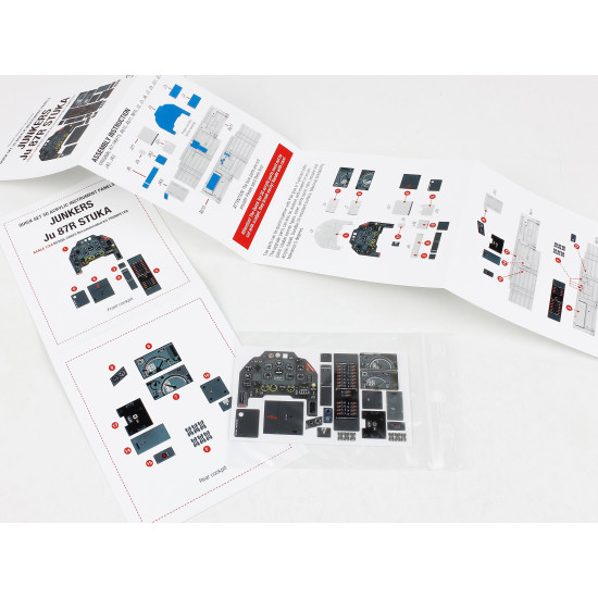 Red Fox Qs-24025 1/24 Junkers Ju-87r Stuka 3d Instrument Panel For Trumpeter Kit