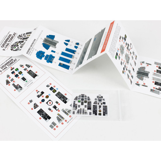 Red Fox Qs48136 1/48 Grumman F-14a Tomcat 3d Instrument Panel For Gwh