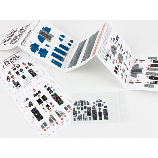 Red Fox Qs48189 1/48 Grumman F-14b Tomcat 3d Instrument Panel For Gwh