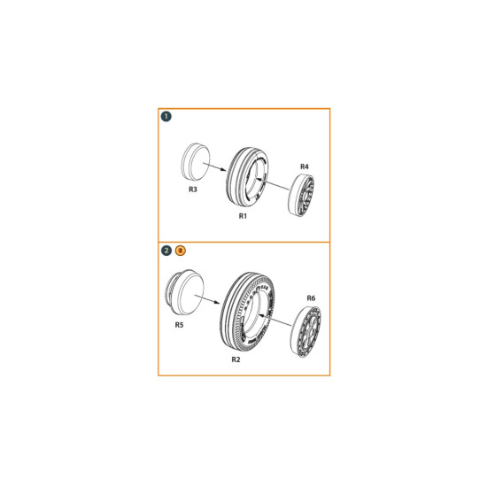 Clear Prop Cpa48052 1/48 F 86a Wheel Set Type 1 For Cp Kits