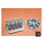 Sbs 48091 1/48 Bristol Bulldog Engine Upgrade Set Without Rocker Covers For Airfix