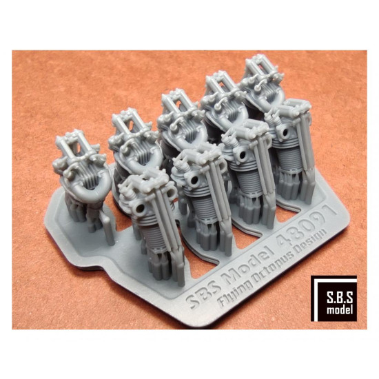 Sbs 48091 1/48 Bristol Bulldog Engine Upgrade Set Without Rocker Covers For Airfix