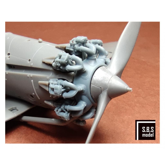 Sbs 48092 1/48 Bristol Bulldog Engine Upgrade Set With Rocker Covers For Airfix