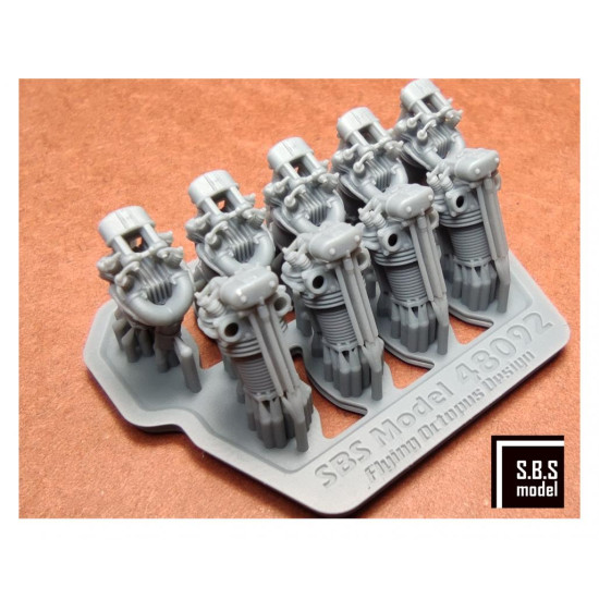 Sbs 48092 1/48 Bristol Bulldog Engine Upgrade Set With Rocker Covers For Airfix