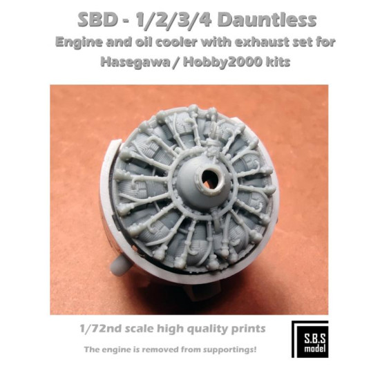 Sbs 72083 1/72 Sbd-1/2/3/4 Dauntless Engine And Oil Cooler With Exhaust