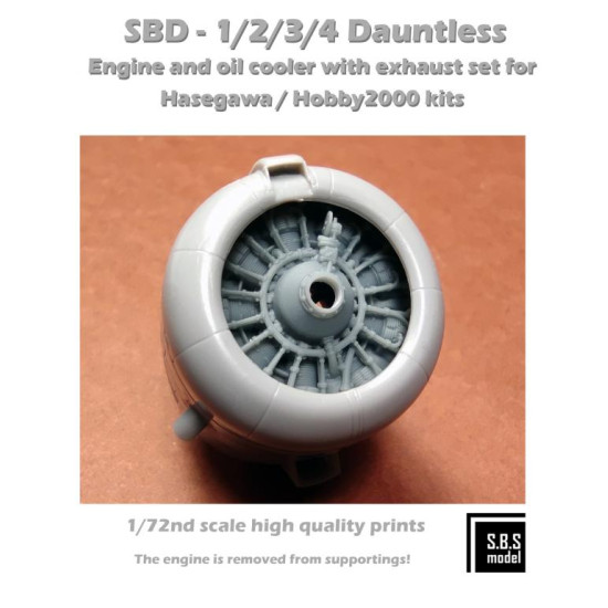 Sbs 72083 1/72 Sbd-1/2/3/4 Dauntless Engine And Oil Cooler With Exhaust