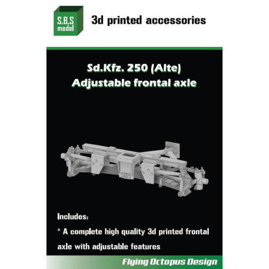 Sbs 3d039 1/35 Sd.kfz.250 Alte Adjustable Frontal Axle For Takom Kit