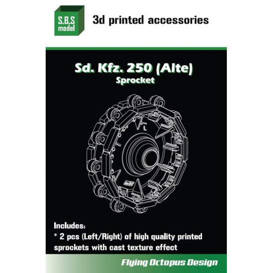 Sbs 3d040 1/35 Sd.kfz.250 Alte Sprocket For Takom/Dragon Kit