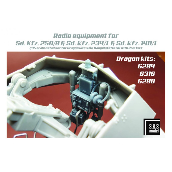 Sbs 3d041 1/35 Radio Equipment Sd.kfz 250/9 Sd.kfz 234/1 Sd.kfz 140/1