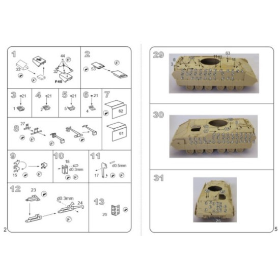 Vmodels 35084 1/35 M2a2 Bradley Odsa 35084 Photo Etched Accessories Kit