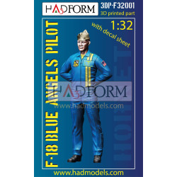 Had Models 3dp-f32001 1/32 F-18 Blue Angels Pilot Figure Resin Kit