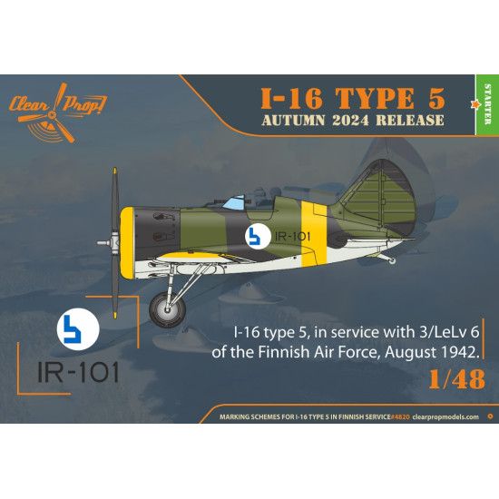 Clear Prop 4820 1/48 I 16 Type 5 In Finnish Service Plastic Model Aircraft