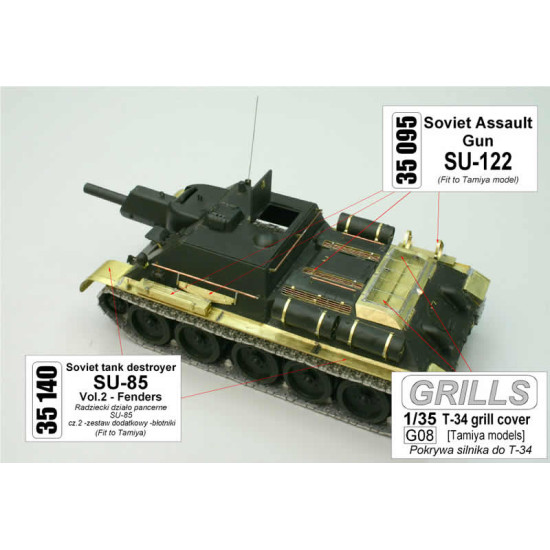 SU-122, for Tamiya kit 1/35 Aber 35-095