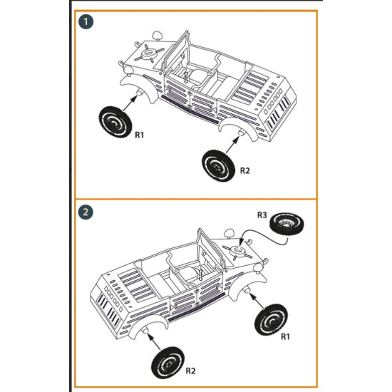 Clear Prop Cpa48124 1/48 Kubelwagen Type 82 Wheel Set