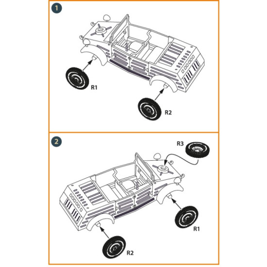 Clear Prop Cpa72124 1/72 Kubelwagen Type 82 Wheel Set