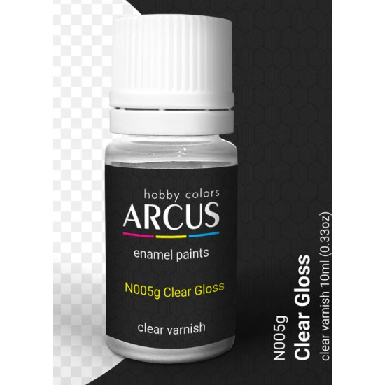 Arcus N005 Nitro Paints Clear Gloss Clear Varnish 10ml.