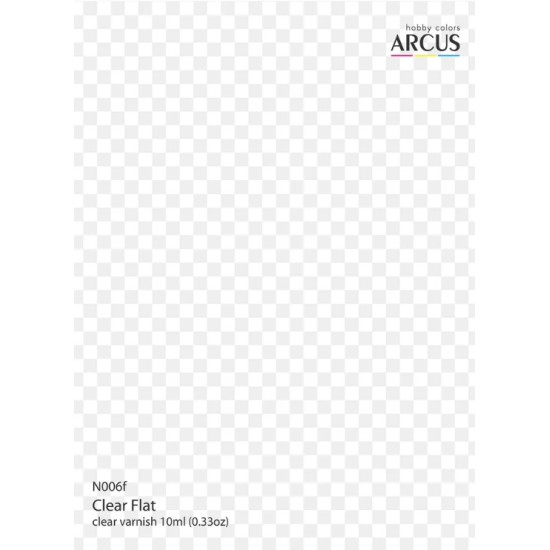 Arcus N006 Nitro Paints Clear Flat Clear Varnish 10ml.