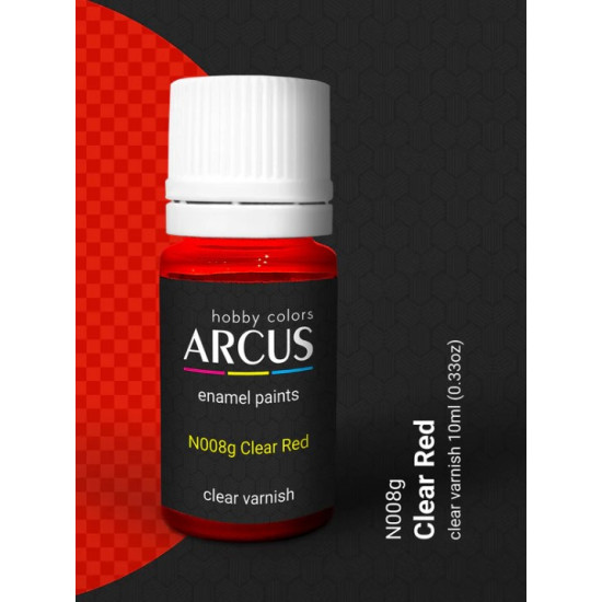 Arcus N008 Nitro Paints Clear Red Clear Varnish 10ml.