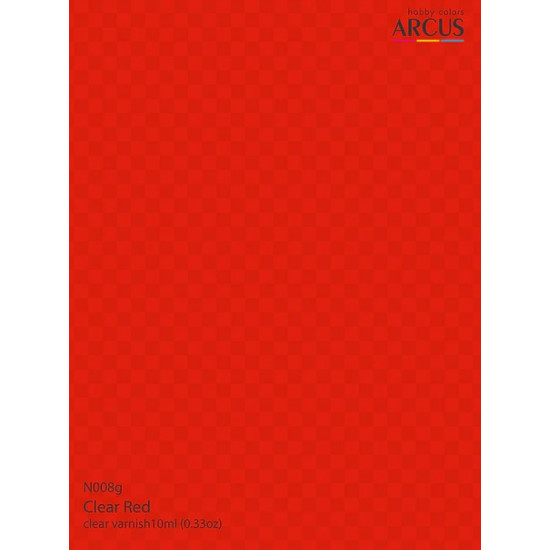 Arcus N008 Nitro Paints Clear Red Clear Varnish 10ml.