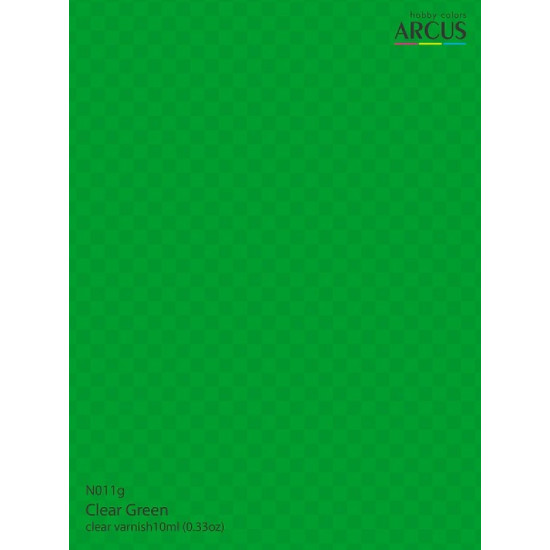 Arcus N011 Nitro Paints Clear Green Clear Varnish 10ml.