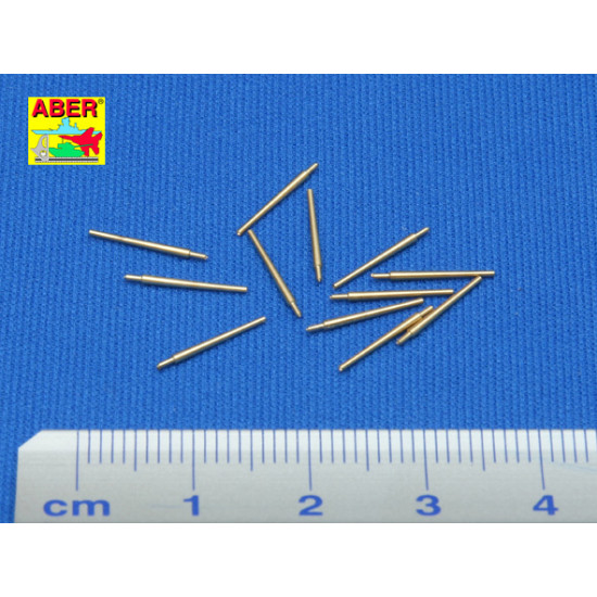 Set of 12 pcs 127 mm type 89 A/A long barrels for Japan ships 1/350 Aber 350-L02