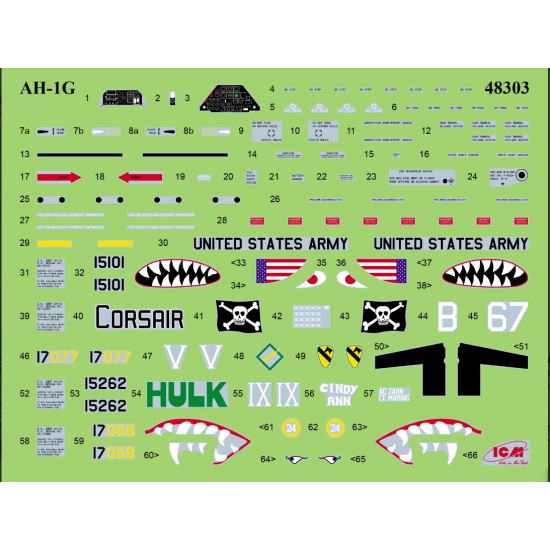 Icm 48298 1/48 Ah 1g Cobra And M8a1 Us Landing Mat Plastic Model Kit