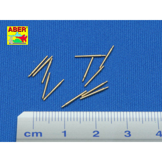 Set of 12 pcs 127 mm universal barrels for U.S. Navy ships 1/350 Aber 350-L07