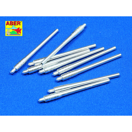 Set of 9 pcs 460 mm barrels for Japan ships Musashi, Yamato 1/350 Aber 350-L09