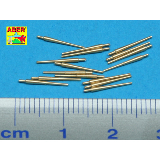 Set of 16 pcs 102 mm Q.F. Mk.XVI barrels for Royal Navy ships 1/350 Aber 350-L28