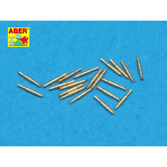 Set of 20 pcs 0,5in (12,7mm) Vickers Mk.III machine gun barrels for Royal Navy ships 1/350 Aber 350-L32