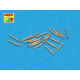 Set of 20 pcs 0,5in (12,7mm) Vickers Mk.III machine gun barrels for Royal Navy ships 1/350 Aber 350-L32